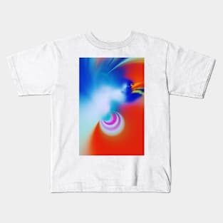 Future's Past Blue and Orange Abstract Artwork Kids T-Shirt